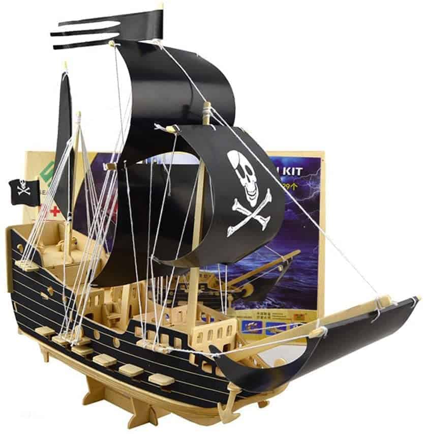 3D Wooden Jigsaw Puzzle Pirate Ship