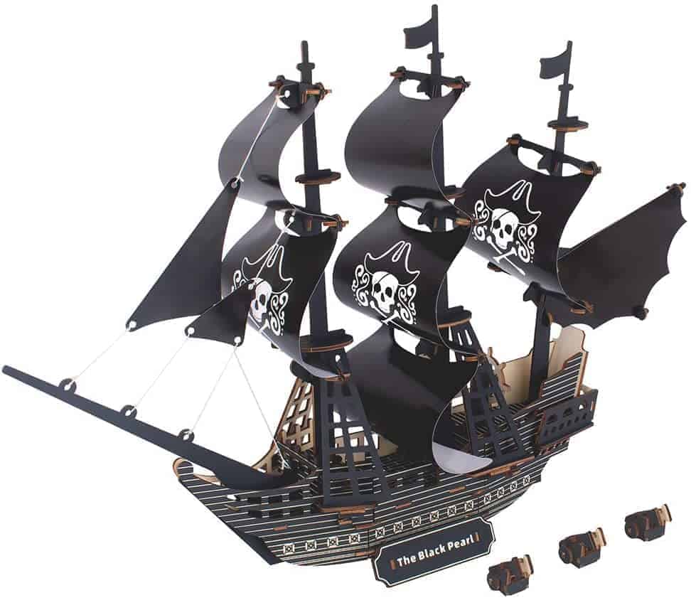 3D Wooden Pirate Ship DIY Assembly Kit