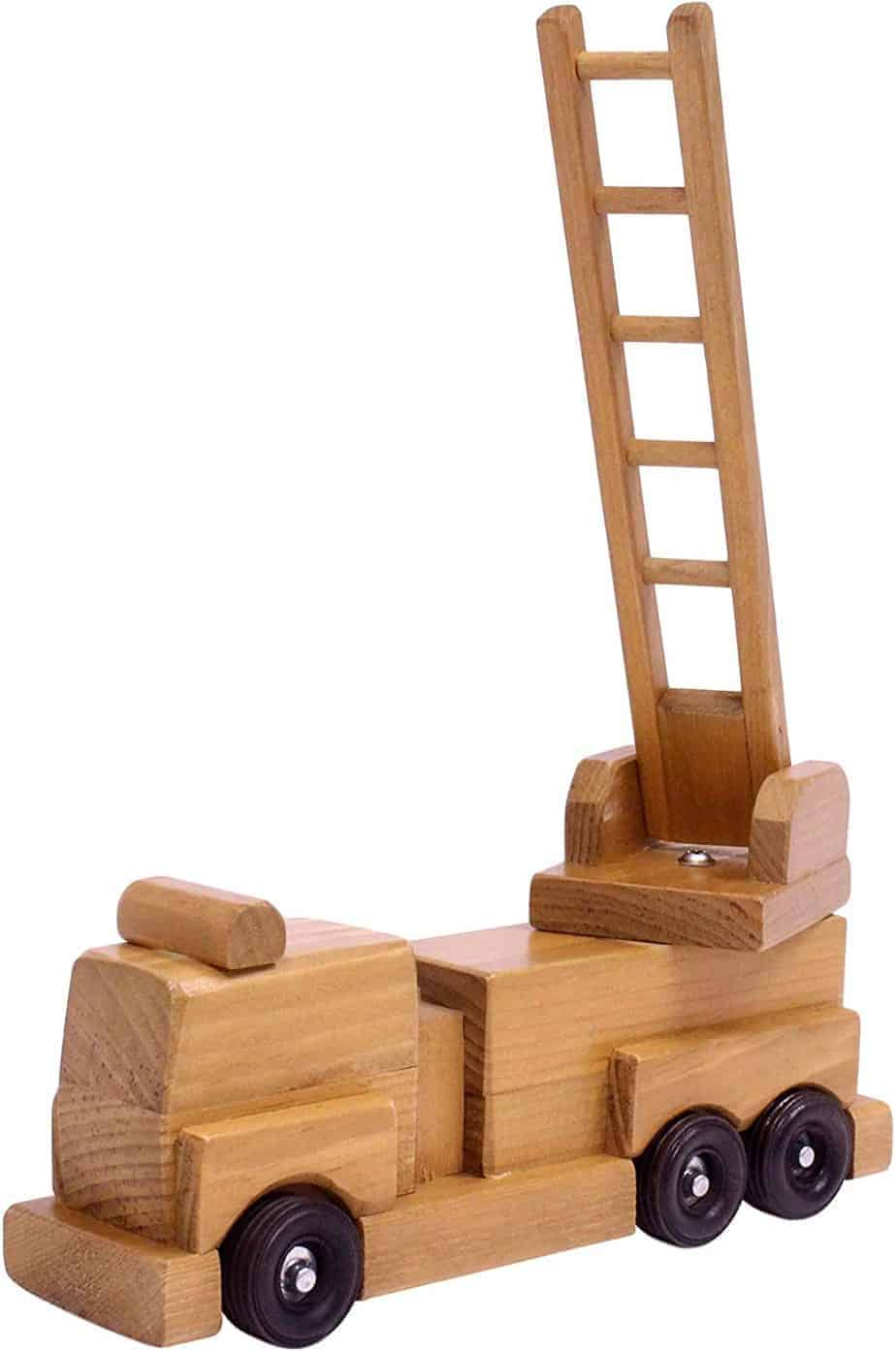 Amish Toy Box Wooden Fire Truck