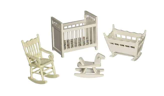 Melissa & Doug Doll-House Furniture- Nursery Set