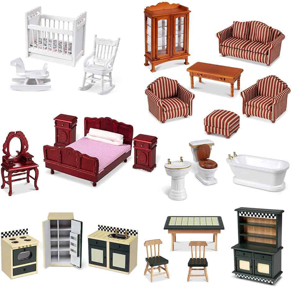 Melissa Doug Victorian Wooden Dollhouse Furniture 