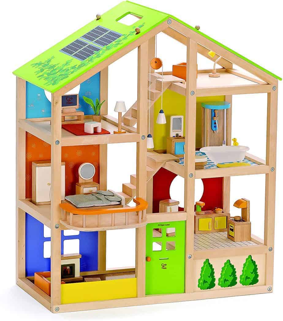 all seasons kids wooden dollhouse