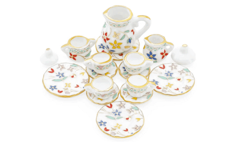 odoria miniature 15pcs porcelain set