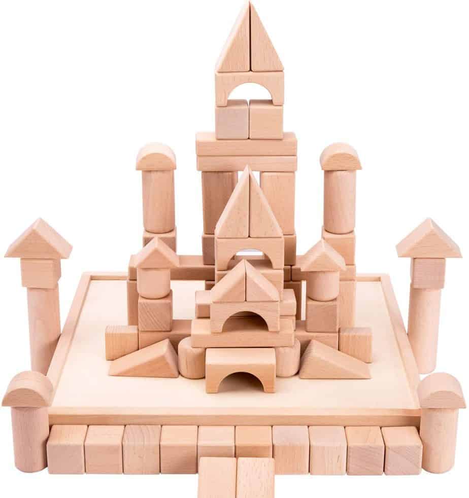 iPlay, iLearn Kids Wooden Building Block Set