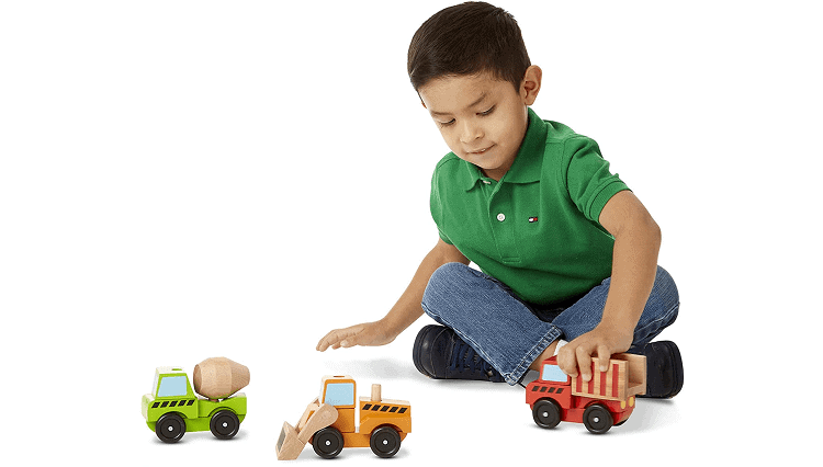 Wooden Stacking Construction Vehicles