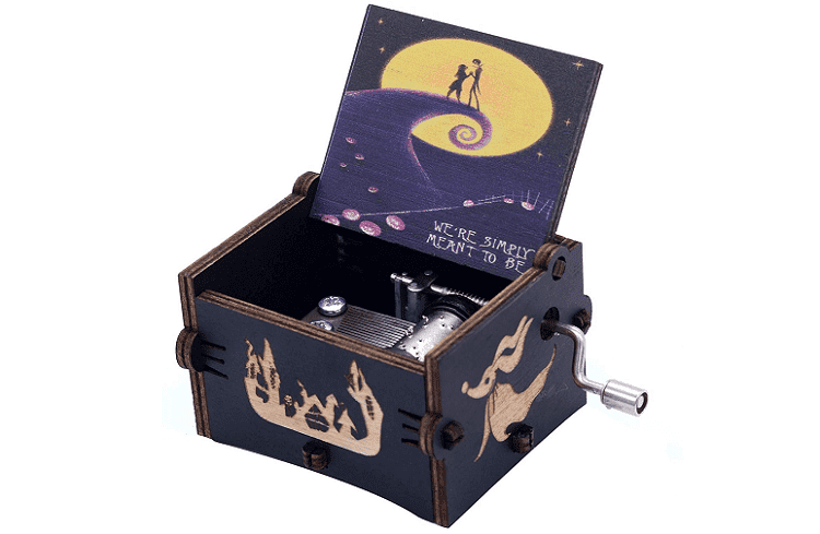 KDJSTORE Wooden Box Wooden Hand Crank Musical Box