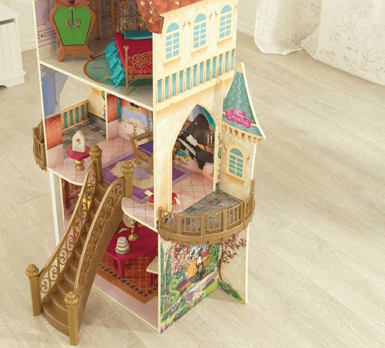 KidKraft Disney Princess Belle Enchanted Wooden Dollhouse