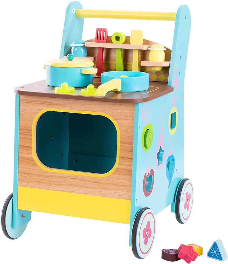 LA Chama Kids Kitchen Wooden Trolley