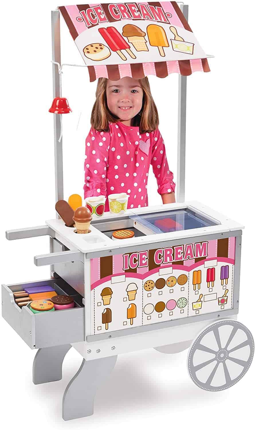 Melissa & Doug Wooden Snacks and Sweets Food Cart