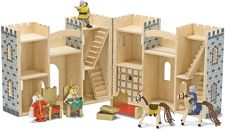 Wooden Toy Castle Set