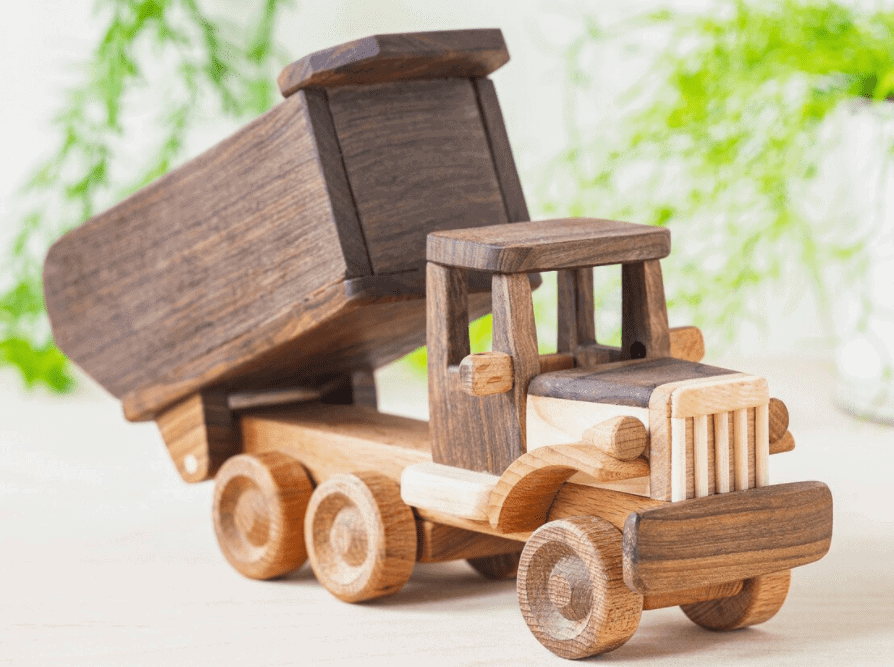 Wooden Dump Truck Toy